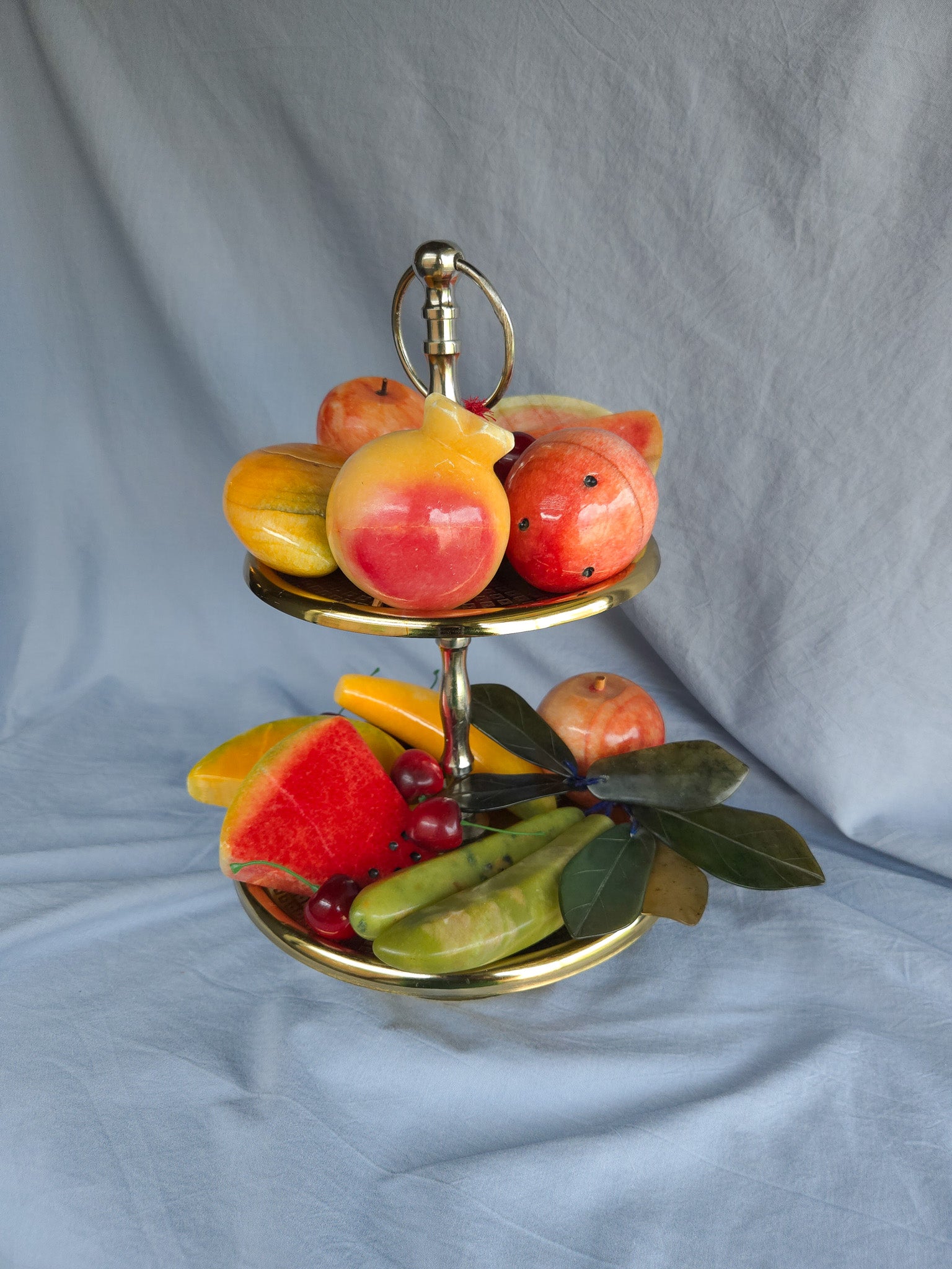 Vintage Italian Alabaster Stone Fruits