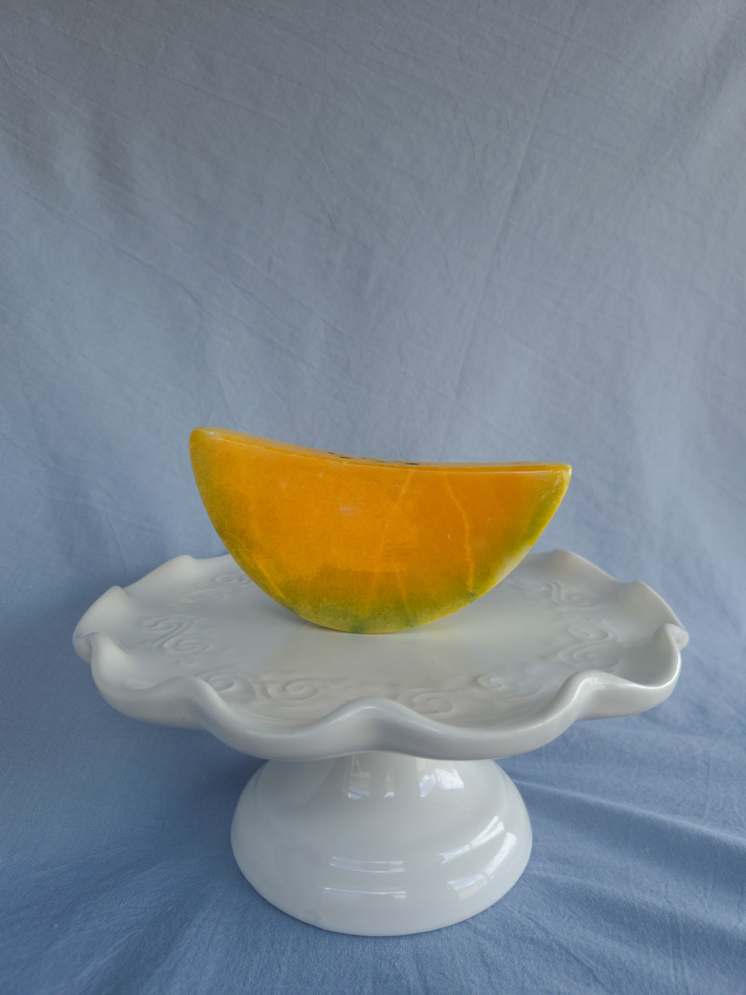 Yellow Watermelon Slice Italian Alabaster Stone Fruit