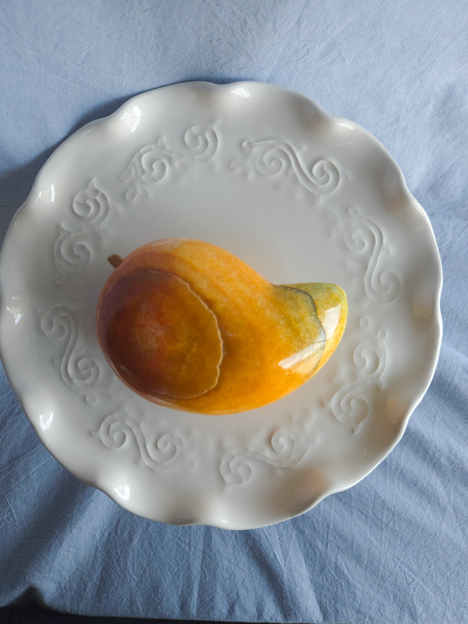 Mango Italian Alabaster Stone Fruits