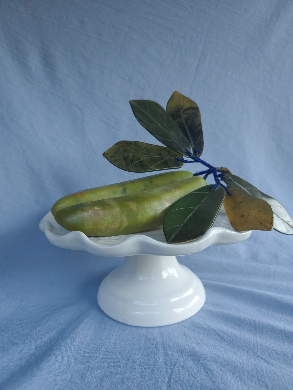 Banana With Jade Leaves Italian Alabaster Stone Fruit