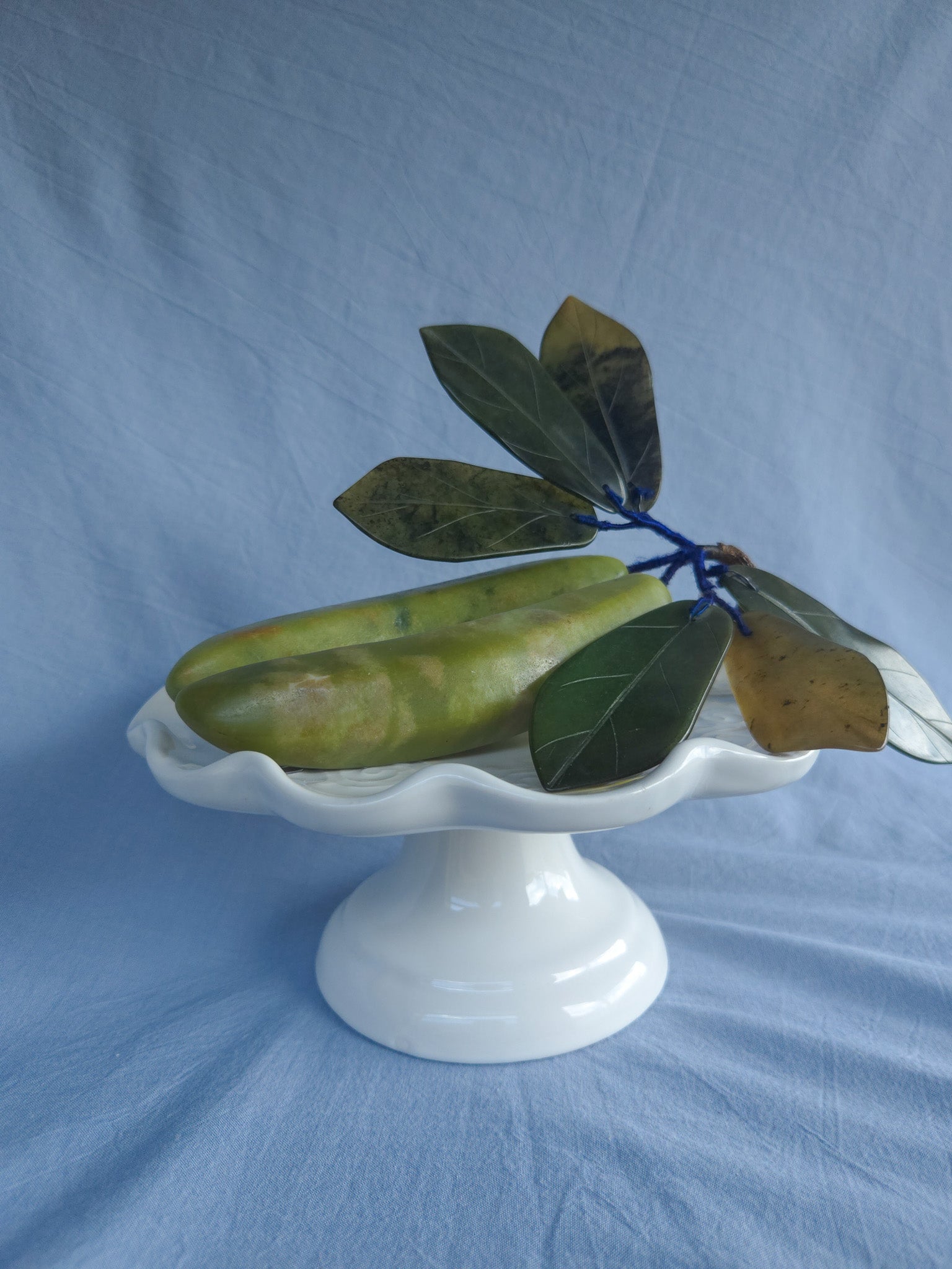 Banana With Jade Leaves Italian Alabaster Stone Fruit