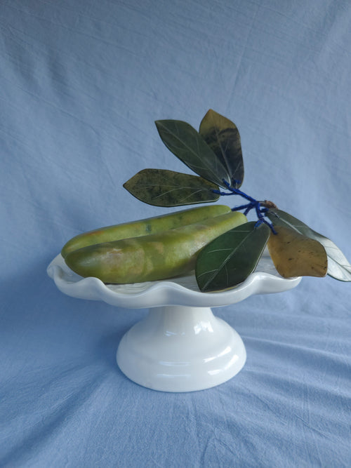 Banana With Jade Leaves Italian Alabaster Stone Fruit