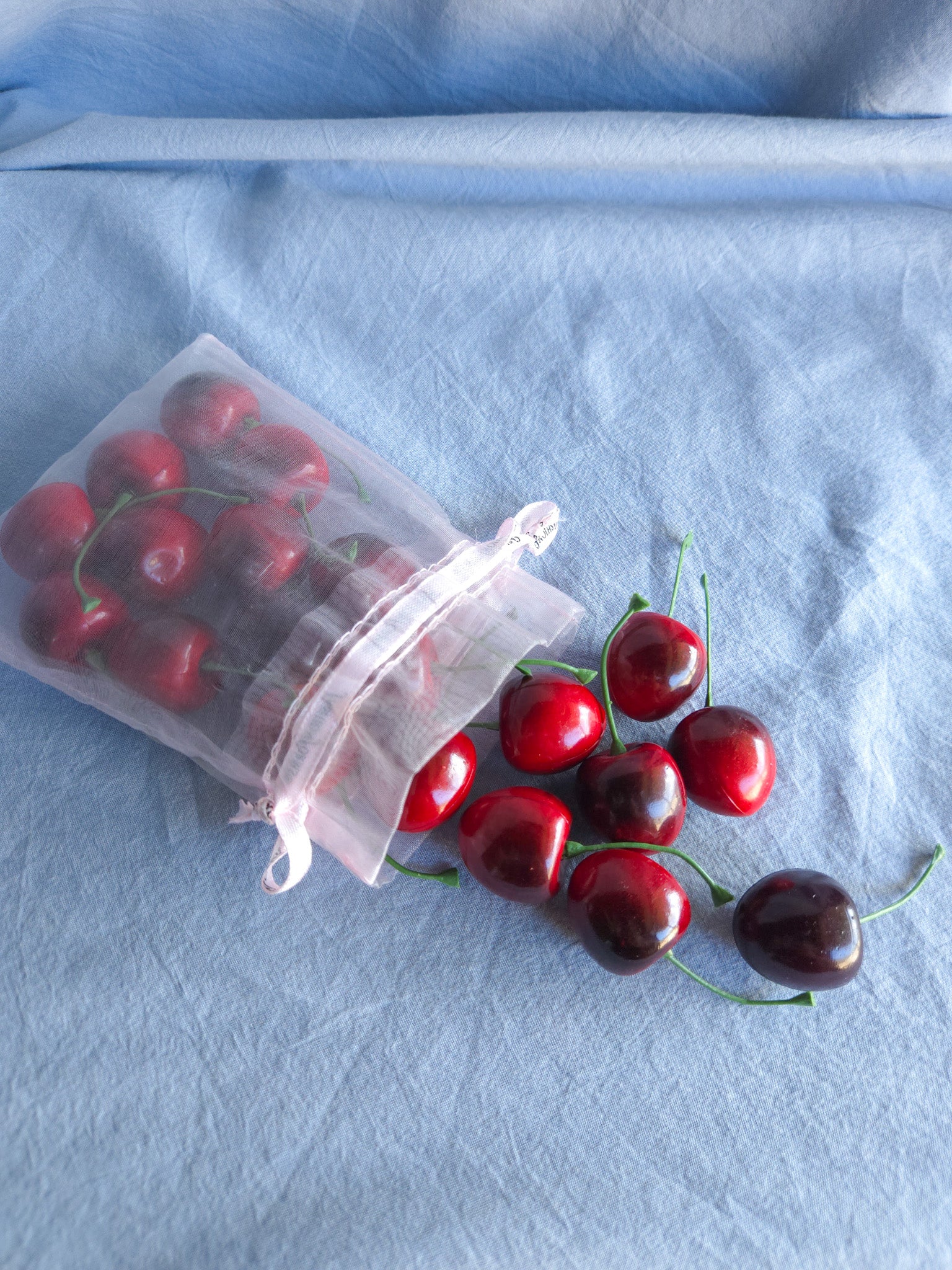 Vintage-Style Decorative Plastic Cherries