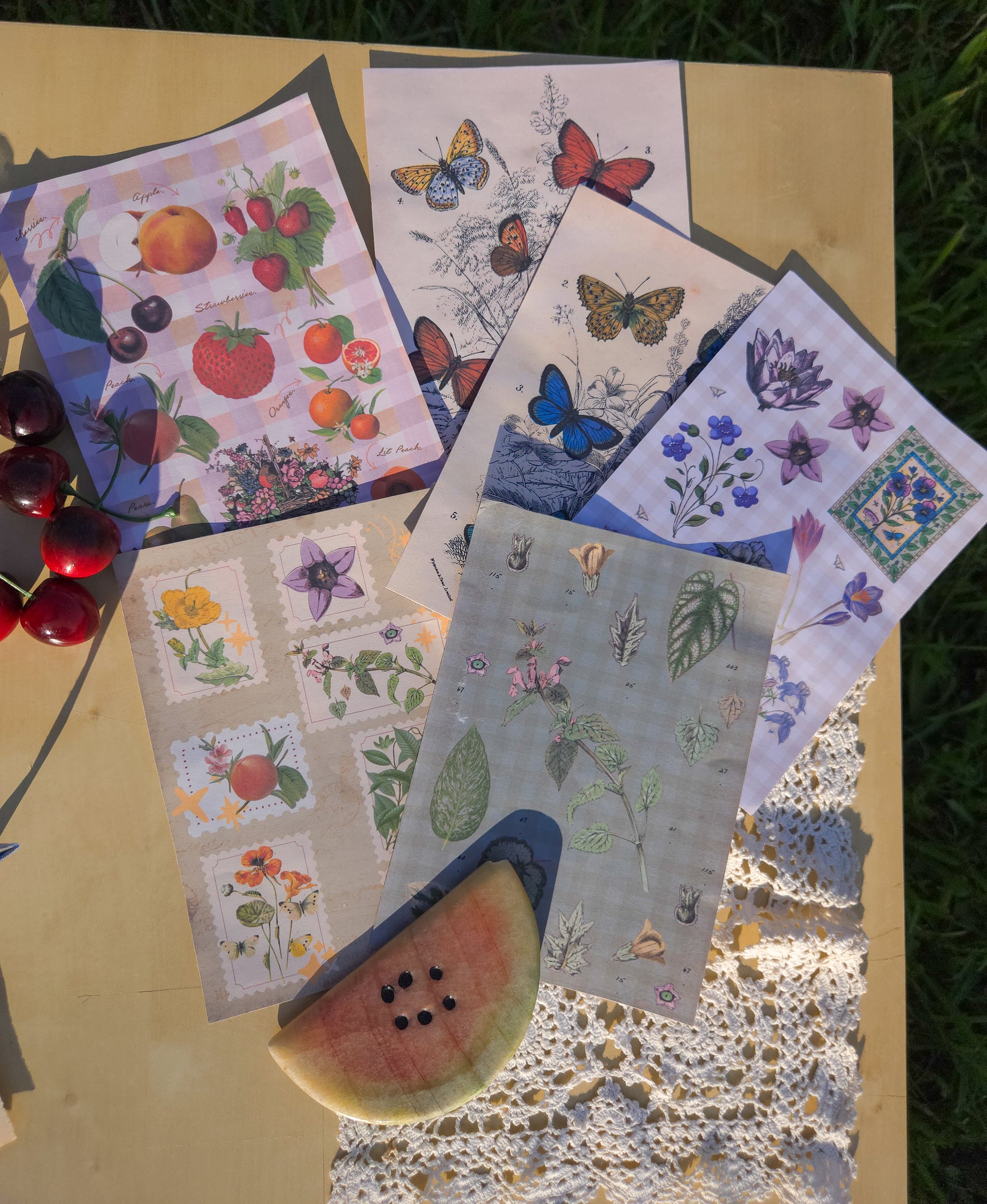 Sticker Sheet Bundle – Garden Paper Collection (Set of 6)