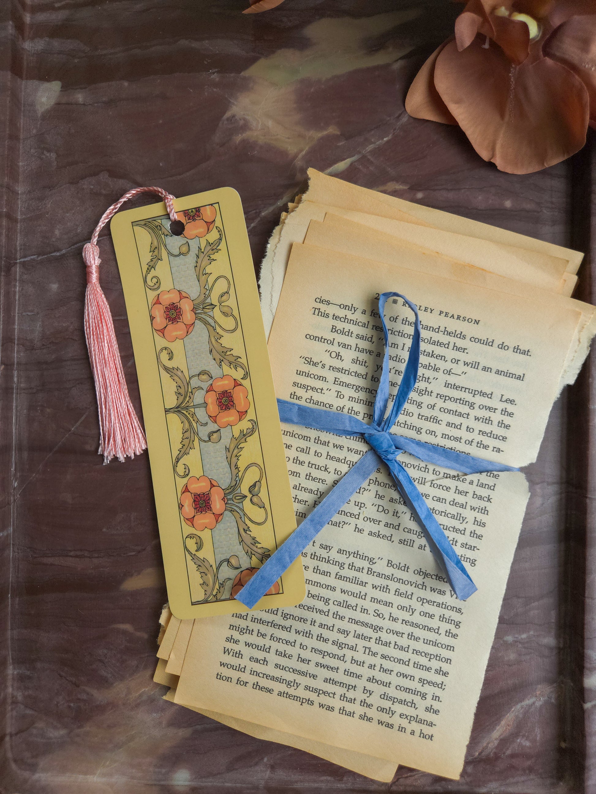 Golden Bloom Bookmark
