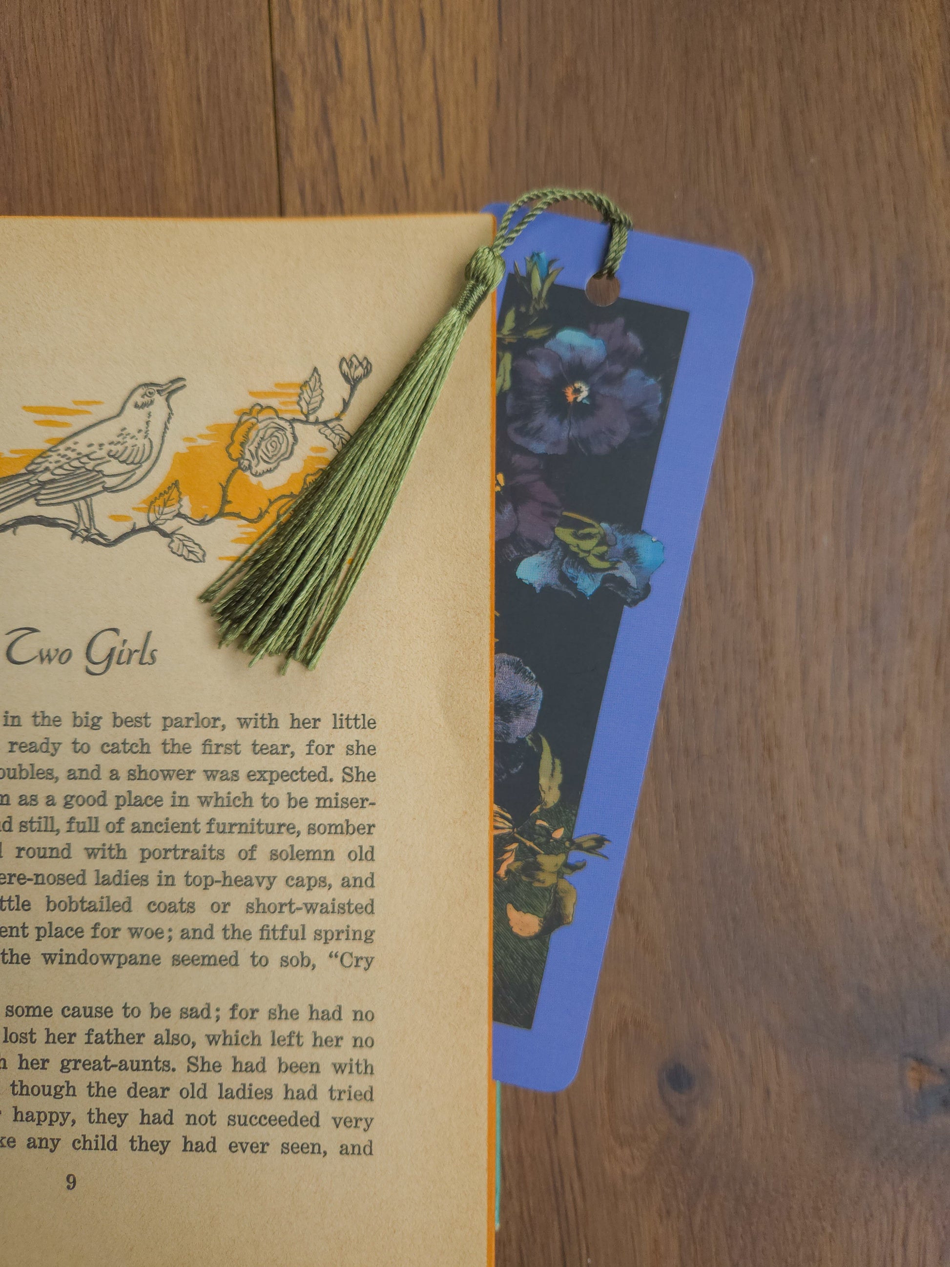 Midnight Pansy Bookmark