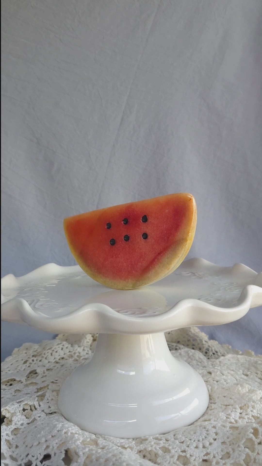 Watermelon Slice I  Italian Alabaster Stone Fruit
