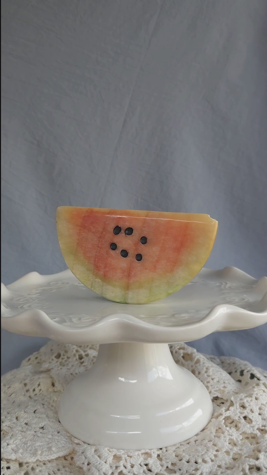 Watermelon Slice II Italian Alabaster Stone Fruits